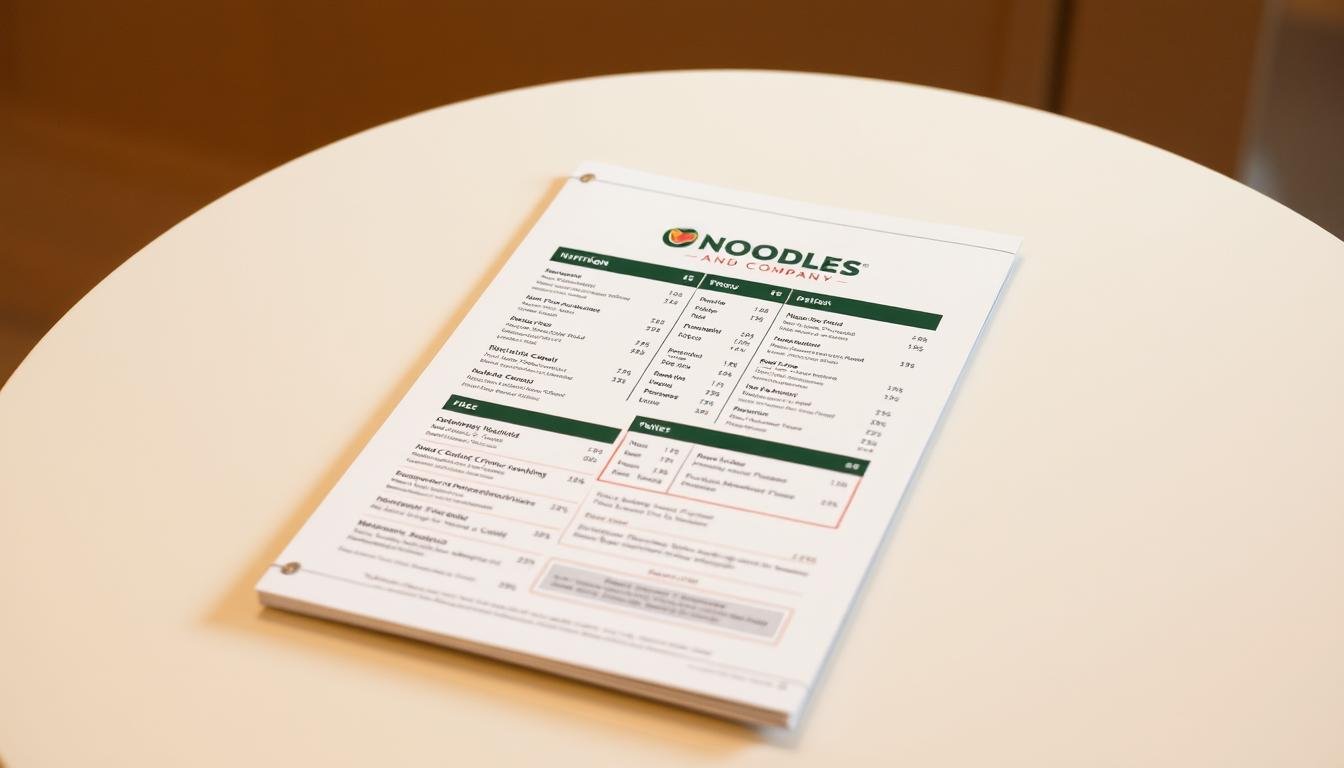noodles and company nutrition menu